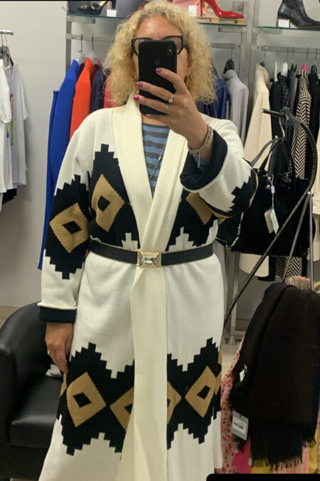Cappotto-cardigan curvy fantasia unica - immagine 2