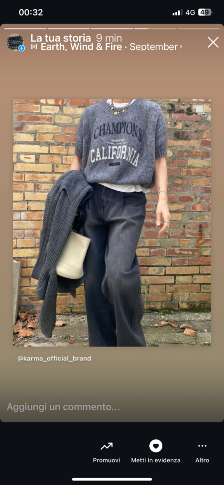 Denim ampio grigio - immagine 3