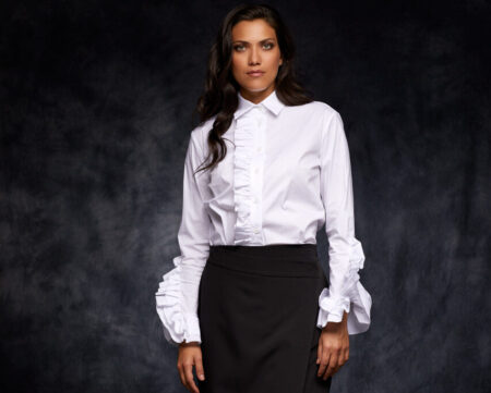 Camicia bianca con rouge