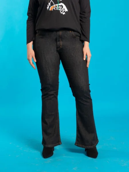 Sophiacurvy denim nero zampetta