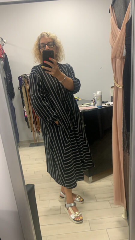Spolverino gessato curvy