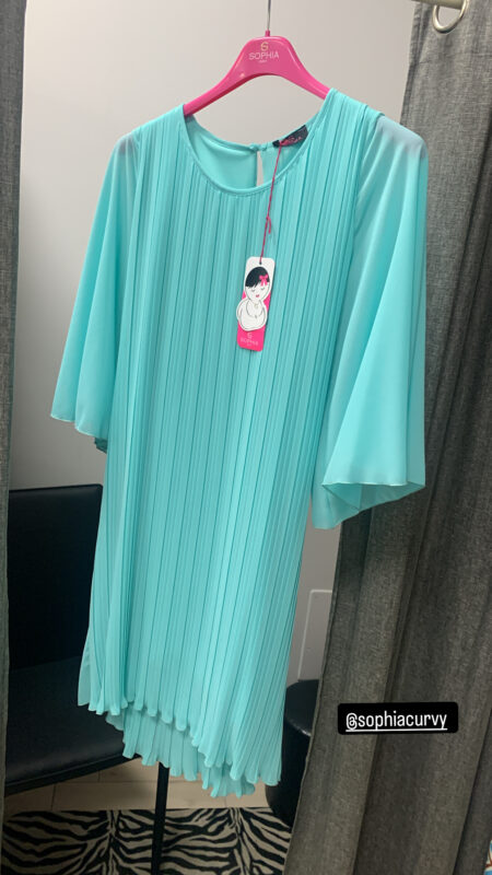 Mini abito plissé  curvy - immagine 2
