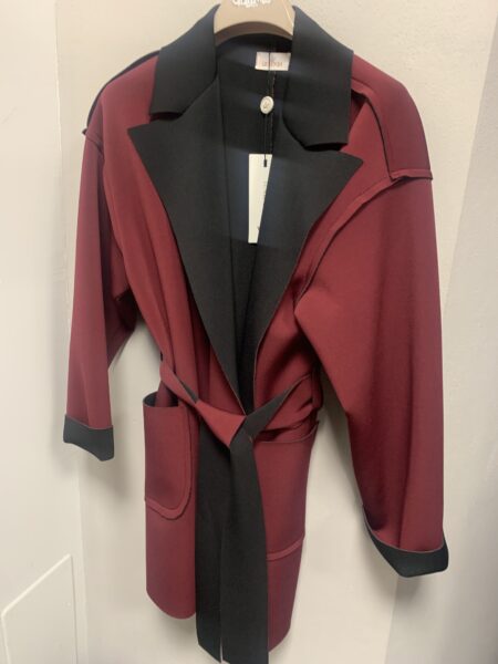 Quiin21 Giaccone in neoprene con cintura - immagine 2
