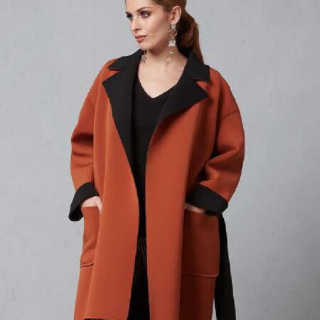Quiin21 Giaccone in neoprene con cintura