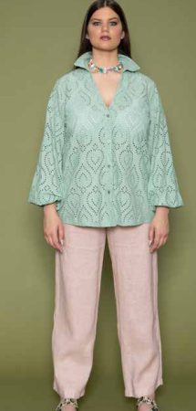 Sophiacurvy pantalone palazzo in lino