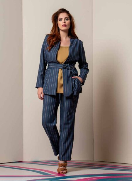 Quiin21 Tailleur curvy gessato