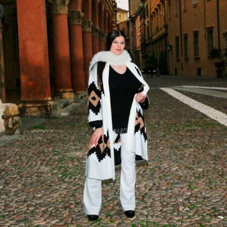 Cappotto-cardigan curvy fantasia unica