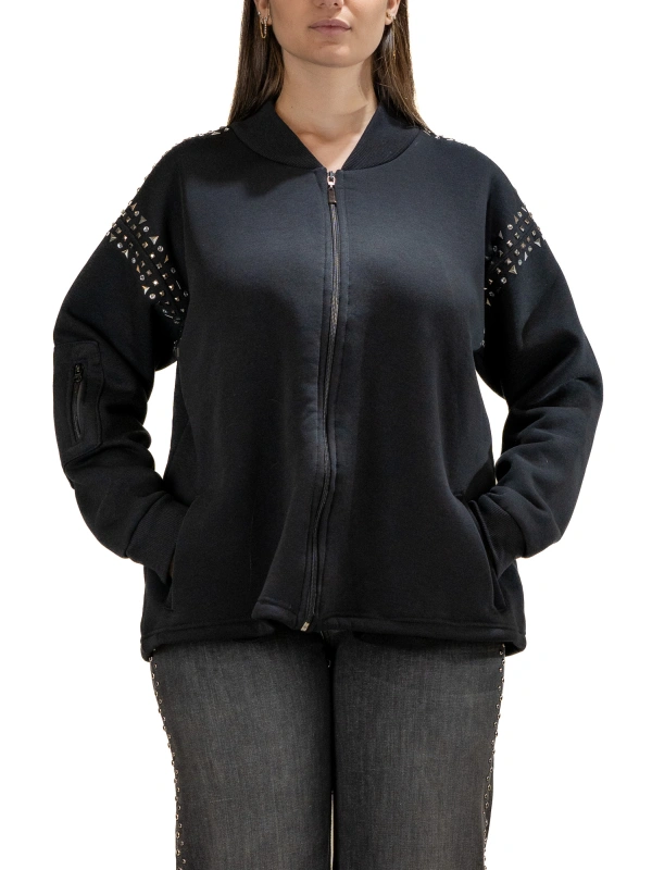 SophiaCurvy bomber con borchie