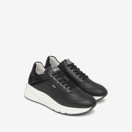 Nero Giardini sneaker nera con strass