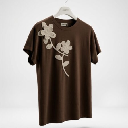 Dairesy t-shirt con ricamo in viscosa
