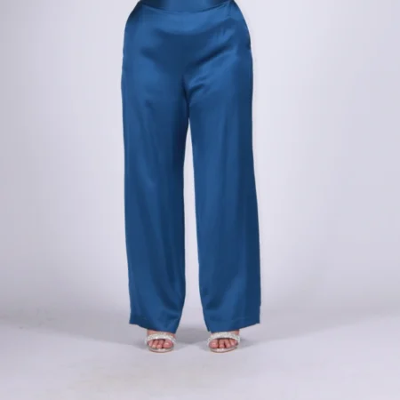 Sophiacurvy pantalone raso con tasche gamba larga