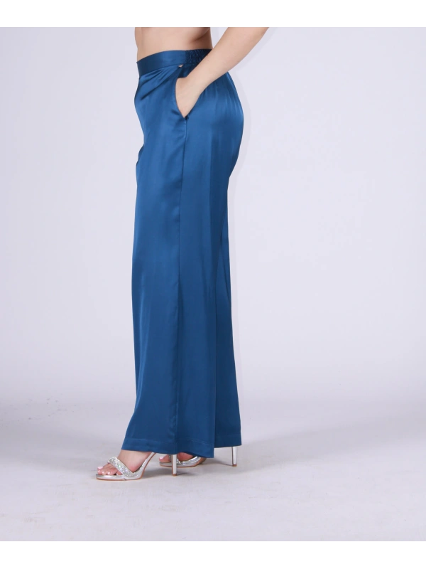 Sophiacurvy pantalone raso con tasche gamba larga - immagine 2