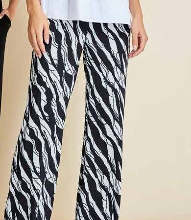 Flirt pantalone ampio in viscosa fantasia