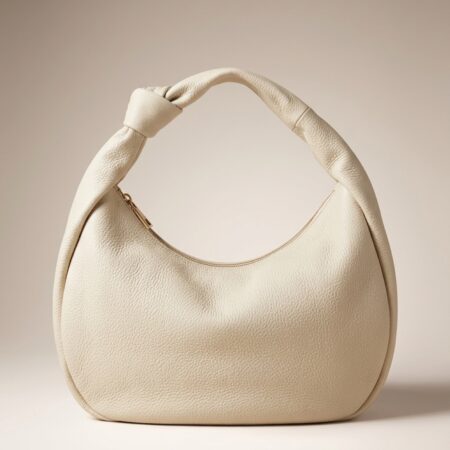 Borsa in pelle con tracolla nodo